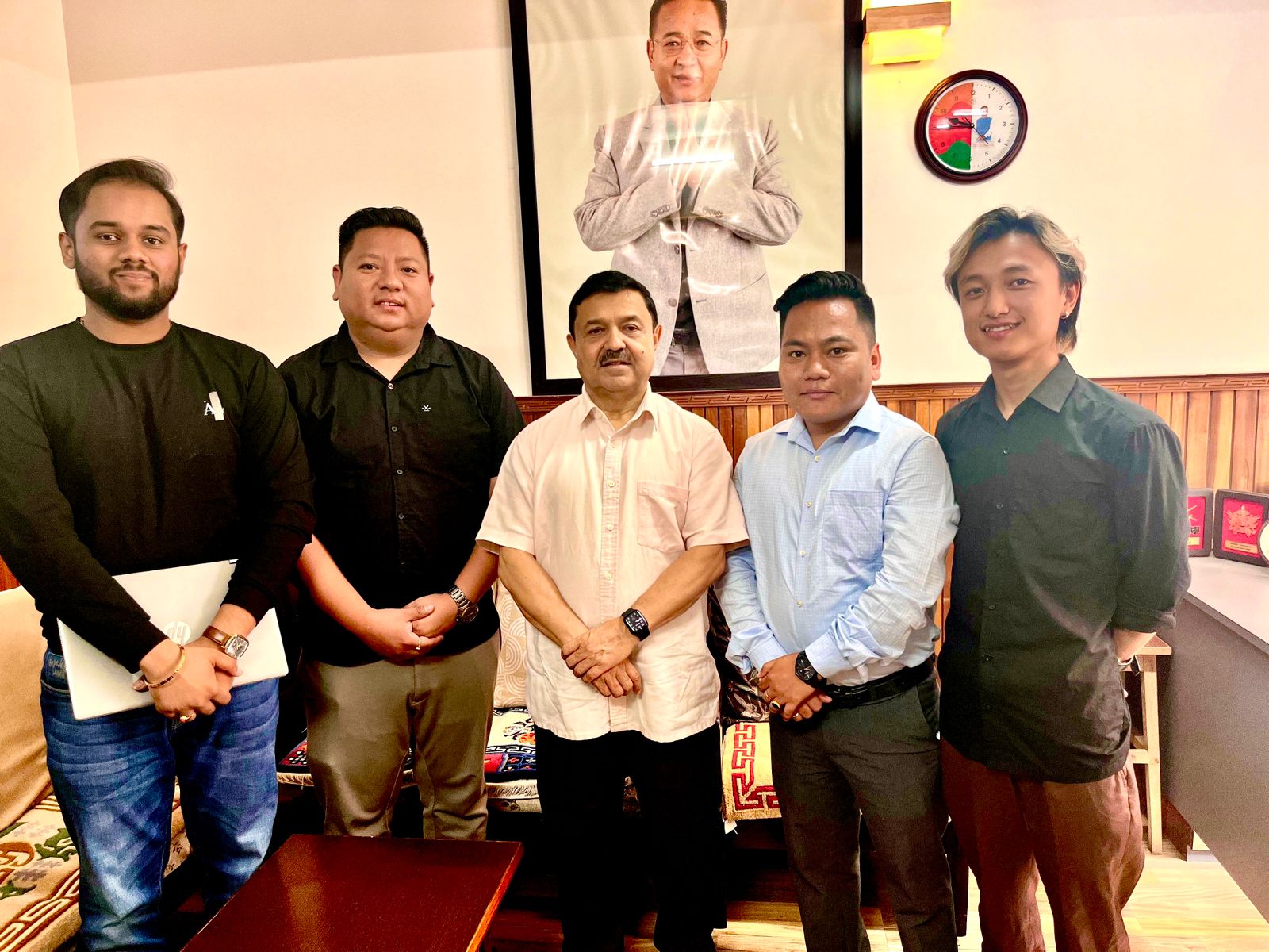 Honorable Culture Minister with Daami Team